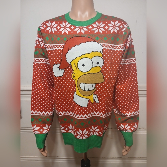 Homer Simpson Christmas Sweater Medium - Picture 1 of 4